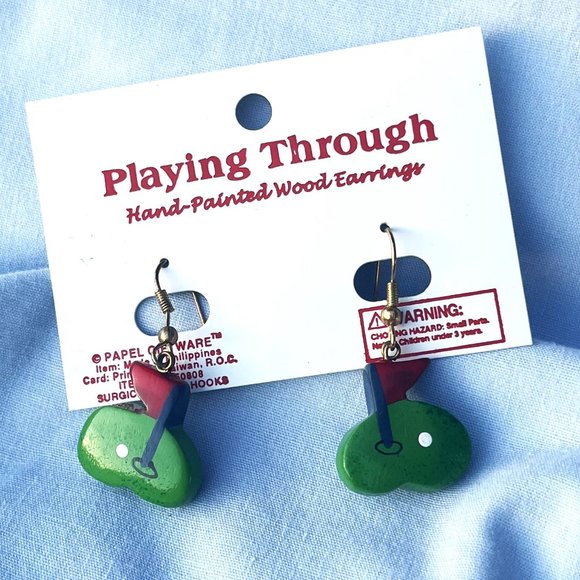 Cute Golf Earrings - Picture 1 of 3